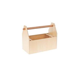 Wooden <b>caddy</b> organizer rustic farmhouse handmade box with handle for cutlery napkins condiment spice and kitchen table - Product Image 2
