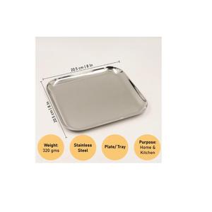 Bandeja de servicio de acero inoxidable de nueva apariencia con detalles únicos y estética moderna para un entretenimiento con estilo - Product Image 5