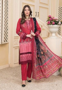 Robe d'été pour femmes de style indien et pakistanais Salwar Kameez fabriquée à partir de coton suisse/vêtements islamiques pour pelouse - Product Image 6