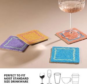 Best Theme Design Glass Beads <b>Table</b> <b>Coaster</b> Best for Parties and Other Functions Tableware Decorative Beast Design <b>Coaster</b> - Product Image 4