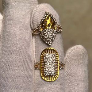 Anillos de oro macizo de 22K con joyería de primera calidad American Diamond - Product Image 1