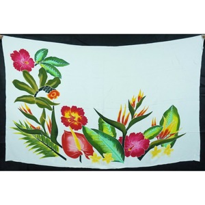 Pareos Hawaianos Pintados a Mano 100% Rayón de Alta Calidad, Ropa de Playa Personalizada al por Mayor, Cubierta para las Islas del Pacífico Asiático HPSU011-01-180 - Product Image 1