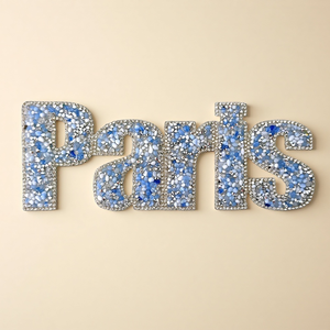 Patch en strass de luxe Paris pour la personnalisation de vêtements - Product Image 1