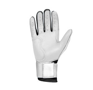 Guantes de béisbol de cuero Cabretta suave de ajuste personalizado de alta calidad, transpirables, cómodos en negro, blanco, guantes de bateo personalizables - Product Image 3