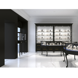 Personalizado Vintage Negro Irlanda Muebles Diseño Joyería Tienda Vitrina Gabinete Vintage Negro Joyería Exhibición Set - Product Image 2