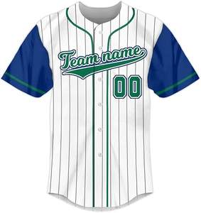 Venta al por mayor de fábrica, uniforme de Béisbol Juvenil para hombres, impresión personalizada, manga larga, camiseta de béisbol personalizada para hombres - Product Image 2