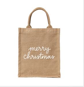<b>Christmas</b> <b>Gifting</b> Large Custom Printed Jute Cotton Tote <b>Bags</b> <b>for</b> Shopping Promotion Grocery Carry with Strong Handles - Product Image 5