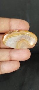 High Quality Botswana Natural Yellow Gemstone Cabochon <b>Amber</b> Jewelry White Botswana Agate 5-8mm <b>Pendant</b> Ring Necklace Handmade - Product Image 4