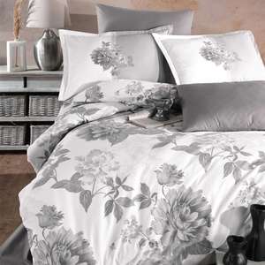 Ensemble de housse de couette grise Classy Rohan V1 Double taille avec style Ranforce - Product Image 3