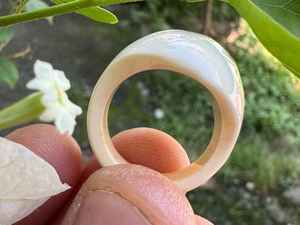 Anillo de hueso con acabado pulido liso, textura natural y diseño duradero, perfecto para un uso único, elegante y ecológico. - Product Image 3