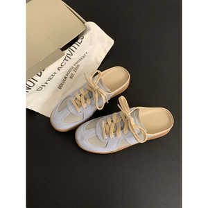 Women's 2025 Retro Jogging Half <b>Slippers</b> Closed Toe Chunky Loafers with Thick Soles Backless Slip-On for <b>Summer</b> - Product Image 4