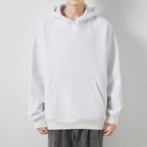 Unisexe, lourd, 100% coton, polaire respirant, de haute qualité, décontracté, couleur unie, grande taille, automne hiver, chaud, confortable, croisé - Product Image 5