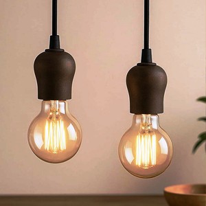 โคมไฟระย้าหลอดฟองวอลนัททำจากไม้สินค้าขายดีโคมไฟตั้งโต๊ะไม้หัตถกรรม - Product Image 1