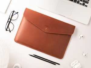 Classic Genuine Leather Durable Portable <b>Laptop</b> Sleeve Stylish Protective <b>Case</b> for Businessmen Office and Travel Life GLS-0276 - Product Image 5