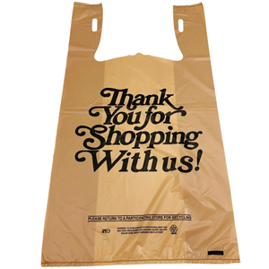 2024 Venta caliente supermercado LDPE/HDPE plástico camiseta bolsa personalizada bolsa de compras de plástico para embalaje - Product Image 1