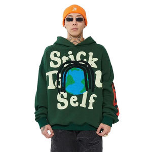 Hot New Custom Logo Sudadera con capucha para hombres y mujeres Heavyweight bordado 3D Screen Print para el invierno - Product Image 1