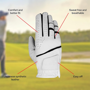 Gants de golf personnalisés avec logo, doux, confortables, imperméables, protection UV, excellente respirabilité, cuir véritable disponible, tous les modèles - Product Image 3