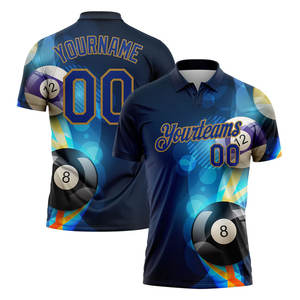 Sublimación personalizada Snooker Billiard Polos Jerseys Camiseta de fútbol de alta calidad Snooker Sublimación Impresión Jersey - Product Image 3