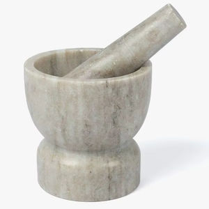 Mortero y Maja de Mármol de Alto Rendimiento para Chefs Profesionales que Requieren Precisión y Molienda Fina - Product Image 1