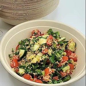 ชามซุปกระดาษชานอ้อยแบบย่อยสลายได้สีน้ำตาลธรรมชาติขนาด1000มล. แบบใช้แล้วทิ้งดีไซน์แบบเซนเอเชียแบบย่อยสลายได้ - Product Image 1