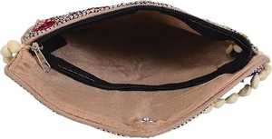 Bolso bordado de estilo bohemio de nuevo diseño para mujer con adornos de cadena de botones de perlas cierre de cremallera acentos florales para fiestas - Product Image 4