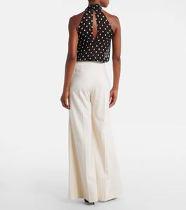 Pantalones Deportivos Elegantes para Mujer, 100% Algodón, Frente Plano, Ropa de Yoga ODM con Cintura Elástica Cómoda y Decoración de Encaje, Verano - Product Image 5