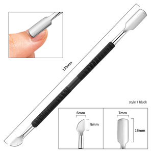 MORGANS INDUSTRIES Dual-End Rose Gold Stainless Steel Nail Pusher <b>Tool</b> 127mm Manicure <b>Pedicure</b> Cuticle Pusher 5mm 8mm Heads - Product Image 2