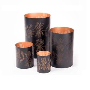 Forme ronde personnalisé argent en acier inoxydable photophore bougeoir décoratif fait à la main en gros métal simple photophore - Product Image 6