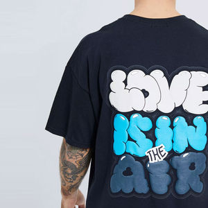 Camiseta de algodón 100% de alta calidad para hombre, transpirable de talla grande con estampado de nuevo diseño para abullonado, patrón sólido, cómoda y elegante - Product Image 4