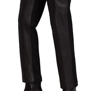 Pantalon en cuir pour femmes Pantalon de motard en cuir d'agneau souple noir sexy italien pour femmes Qualité supérieure et design parfait - Product Image 5