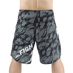 กางเกงฝึกซ้อม MMA สำหรับผู้ชาย สีและโลโก้แบบกำหนดเอง พิมพ์ลายแบบ Sublimation ผ้าโพลีเอสเตอร์ 100% ระบายเหงื่อได้ดี ชุดกีฬาต่อสู้ - Product Image 3