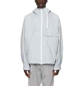 แจ็กเก็ตกีฬาฤดูหนาวสำหรับผู้ชาย, แจ็กเก็ตใส่วิ่งเปียกมีฮู้ดระบายอากาศได้ดีสไตล์สตรีทโพลีเอสเตอร์/ ผ้าฝ้าย - Product Image 1