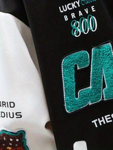 Veste bomber universitaire unisexe à capuche imperméable et coupe-vent avec logo frontal, couleurs et tailles personnalisables pour la saison hivernale - Product Image 3