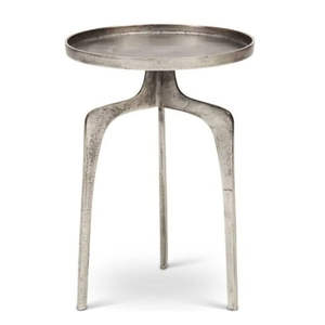 Mesa auxiliar de aluminio moderna y ecológica, diseño minimalista elegante para dormitorios contemporáneos y zonas de estar al aire libre - Product Image 1