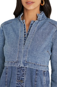 แจ็คเก็ตยีนส์ลำลองแบบสองสีใหม่สำหรับผู้หญิง ราคาขายส่ง ดีไซน์ใหม่ แจ็คเก็ตยีนส์ผู้หญิง - Product Image 2