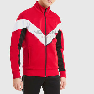 Chaqueta de chándal clásica para hombre, cómoda chaqueta de entrenamiento atlético con cuello alto, cremallera completa y bolsillos laterales para un estilo de vida activo - Product Image 4