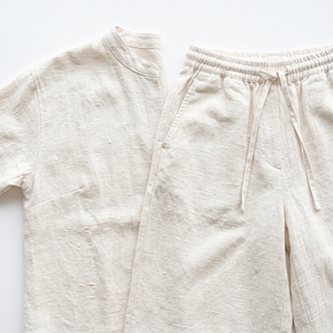 Women's Summer Solid <b>Linen</b> Blazer & Culottes Co-Ord Set Matching Casual Loose Fit Two-Piece | Private Label - Product Image 6