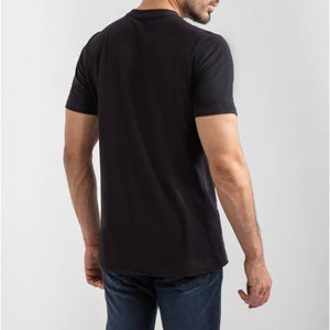 T-shirts pour hommes en coton 100% vierge, personnalisables avec votre logo, en gros, t-shirts décontractés pour hommes, t-shirts noirs à bas prix - Product Image 2