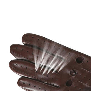 Gants de conduite d'hiver unisexes élégants en cuir souple ou en tissu imperméable avec protection UV, confortables pour le cyclisme - Product Image 4