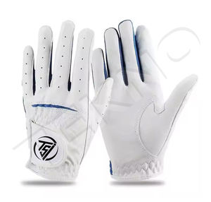 Guantes de golf blancos antideslizantes de cuero Cabretta al por mayor guantes de golf de material suave con logotipo personalizado guantes de golf de ajuste completo para mujeres y hombres - Product Image 6