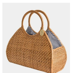 Bolso de mimbre hecho a mano bohemio, monedero de paja tejido natural, bolso de moda de verano OEM - Product Image 6