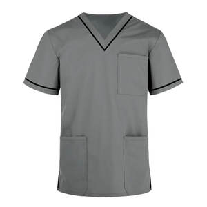 Uniforme médical professionnel respirant de couleur grise, chemise de travail pour hommes, uniforme médical pour médecins - Product Image 5