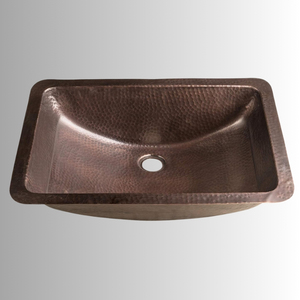 Évier de cuisine rectangulaire artisanal de luxe en cuivre martelé, finition antique, évier en métal de style ferme, fournisseur en gros OEM de luxe. - Product Image 2