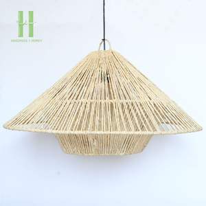 Mejor venta cuerda papel pantalla tejida a mano portavelas linternas y tarros de velas del fabricante de Vietnam - Product Image 1