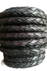 Pulsera y collar de cuero de vaca trenzada hecha a mano de alta calidad de la India para la fabricación de joyas-Venta al por mayor - Product Image 2