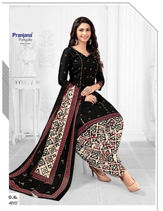 Último traje PATIALA estampado de algodón puro REYON de diseñador - Product Image 3