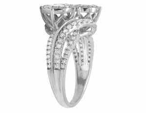 925 Silver Moissanite Round Princess Diamond Iced Out Cluster Bridal Wedding Engagement Anniversary Gift <b>Ring</b> <b>Set</b> <b>For</b> <b>Women</b> - Product Image 5