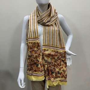 Collection été-automne, dupatta en coton mulmul imprimé, étoles traditionnelles de designer, vente en gros de dupatta traditionnel indien, écharpe - Product Image 2