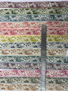 9 m. Handmade sang trọng truyền thống ren trên bướm net với đầy màu sắc thêu hoa văn Made in Ấn Độ - Product Image 4