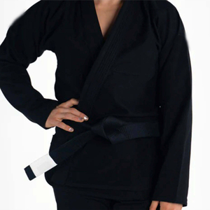 Combinaison de lutte blanche personnalisée, légère, respirante, extensible, pour l'entraînement aux arts martiaux, avec ceinture, pour adultes en ensembles - Product Image 6